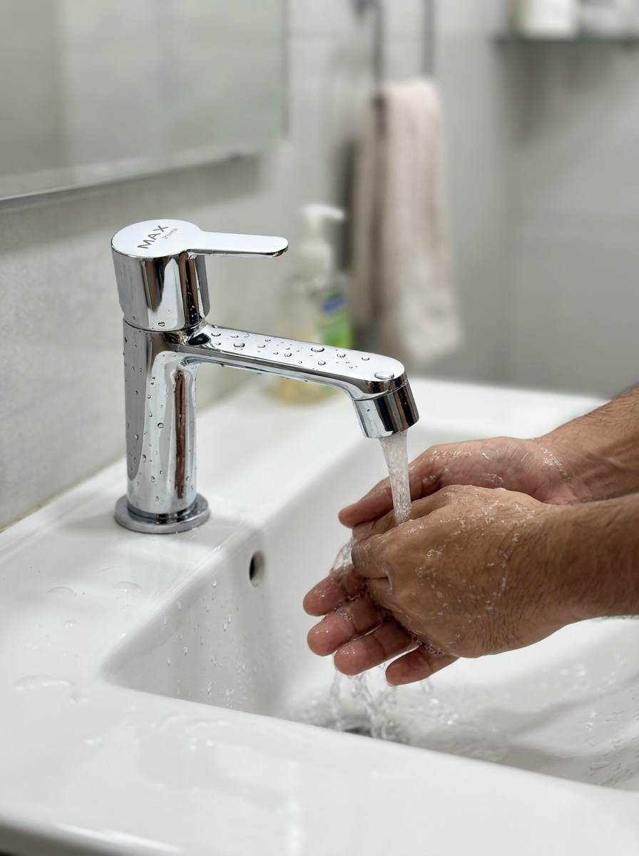 MAX PRIME faucet in a bathroom setting