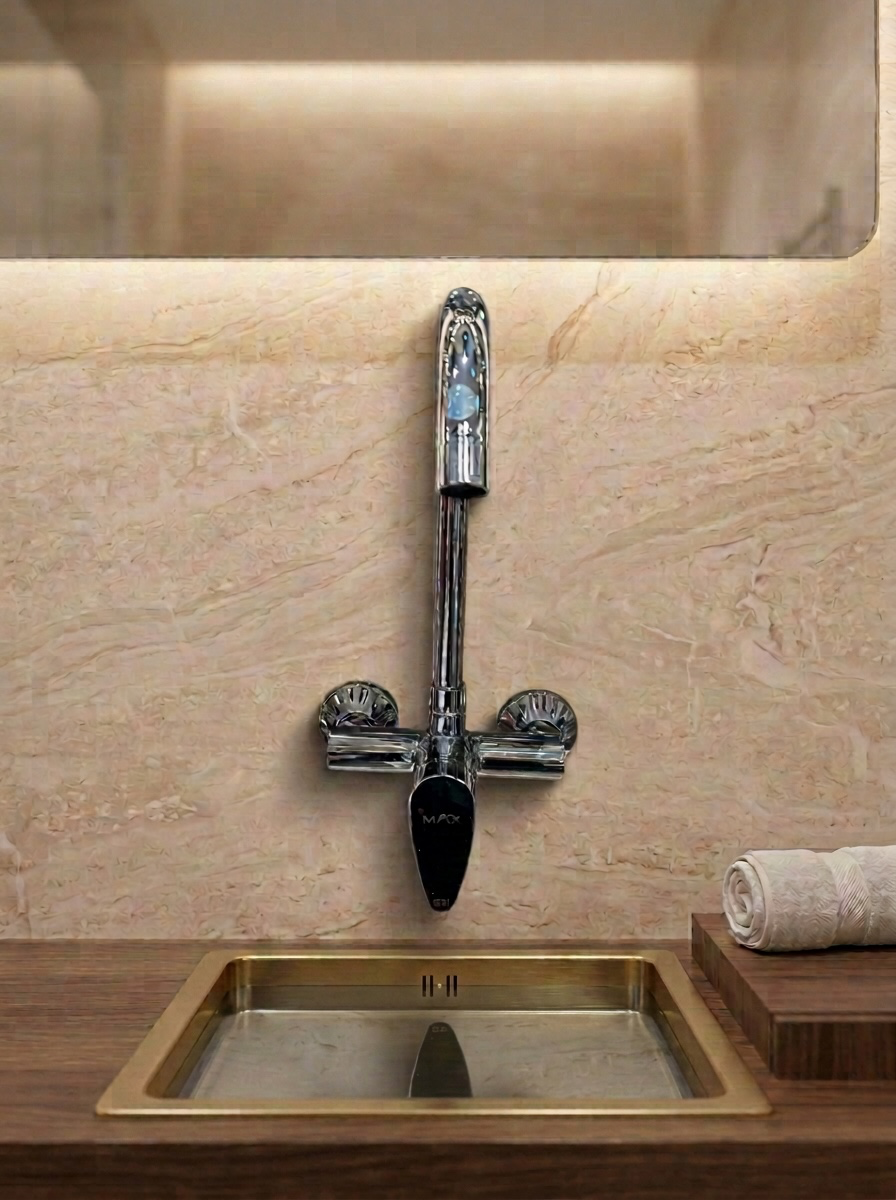 Wall Mounted Sink Mixer — MAX Gold by MAX Faucets